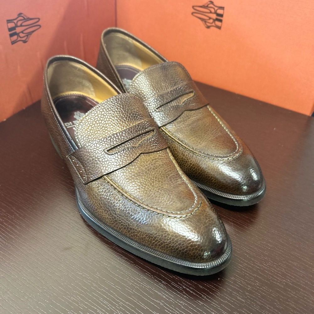 Luxurious Brown Leather Slip-On Loafers